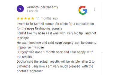 Rhinoplasty review from patient