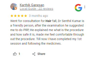 Patient review for Hair Loss Treatment